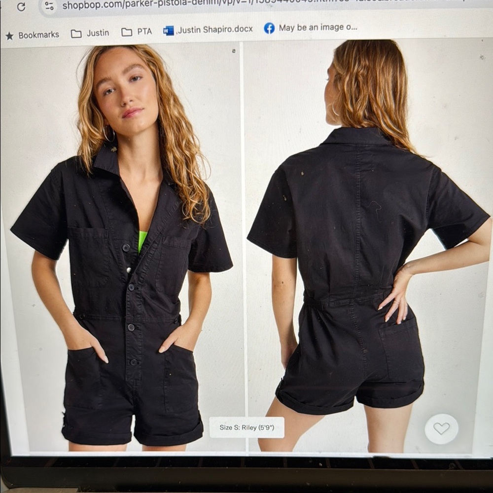 Pistola Denim Parker Romper